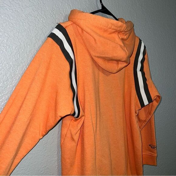 Boombah Youth Logo Drawstring Kanga Pocket Pullover Hoodie Sweatshirt Orange XL - Picture 4 of 8